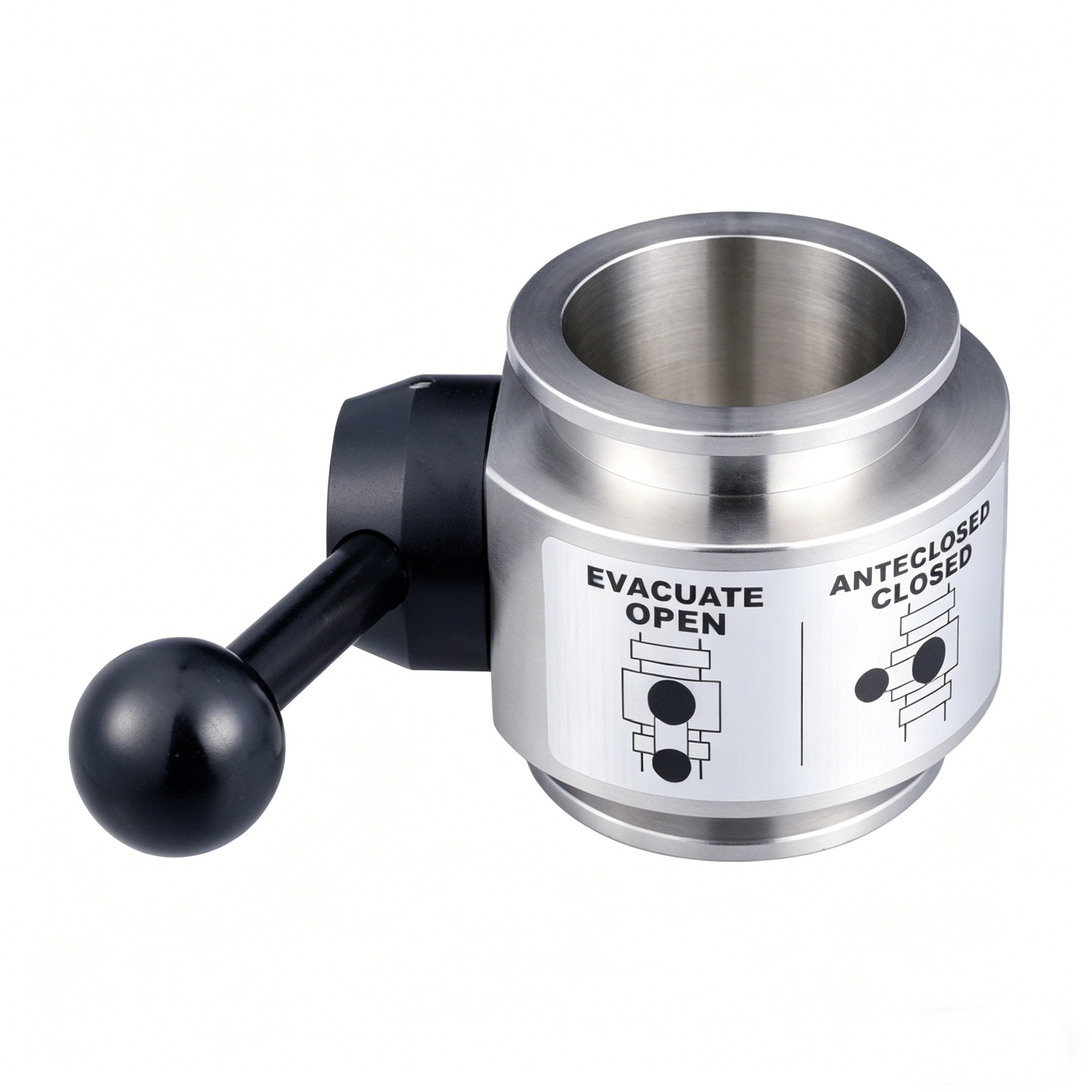 Vacuum Butterfly Valve - KF40/25, 304 Stainless Steel, 10⁻⁷Pa·L/s